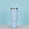 1200ml Stainless Steel Mug Coffee Cup Thermal Travel Car Auto Mugs Thermos 40 Oz Tumbler with Handle Straw Cup Drinkware New In - S - 1200ml