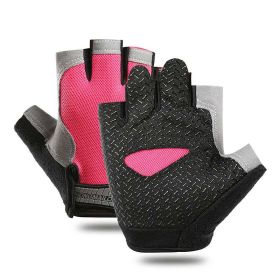 Breathable Fitness Gloves Gym Weightlifting Thin Non-slip Half Finger Gloves - XL