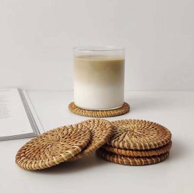 Rattan Coasters;  Table D√©cor Set of 4 - 4