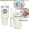 1200ml Stainless Steel Mug Coffee Cup Thermal Travel Car Auto Mugs Thermos 40 Oz Tumbler with Handle Straw Cup Drinkware New In - S - 1200ml